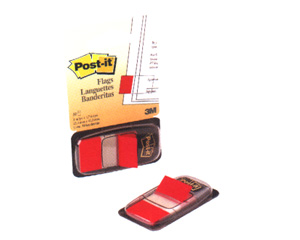 Indeksi 25.4*43.2mm, sarkanas, 50 lapias, Post-it